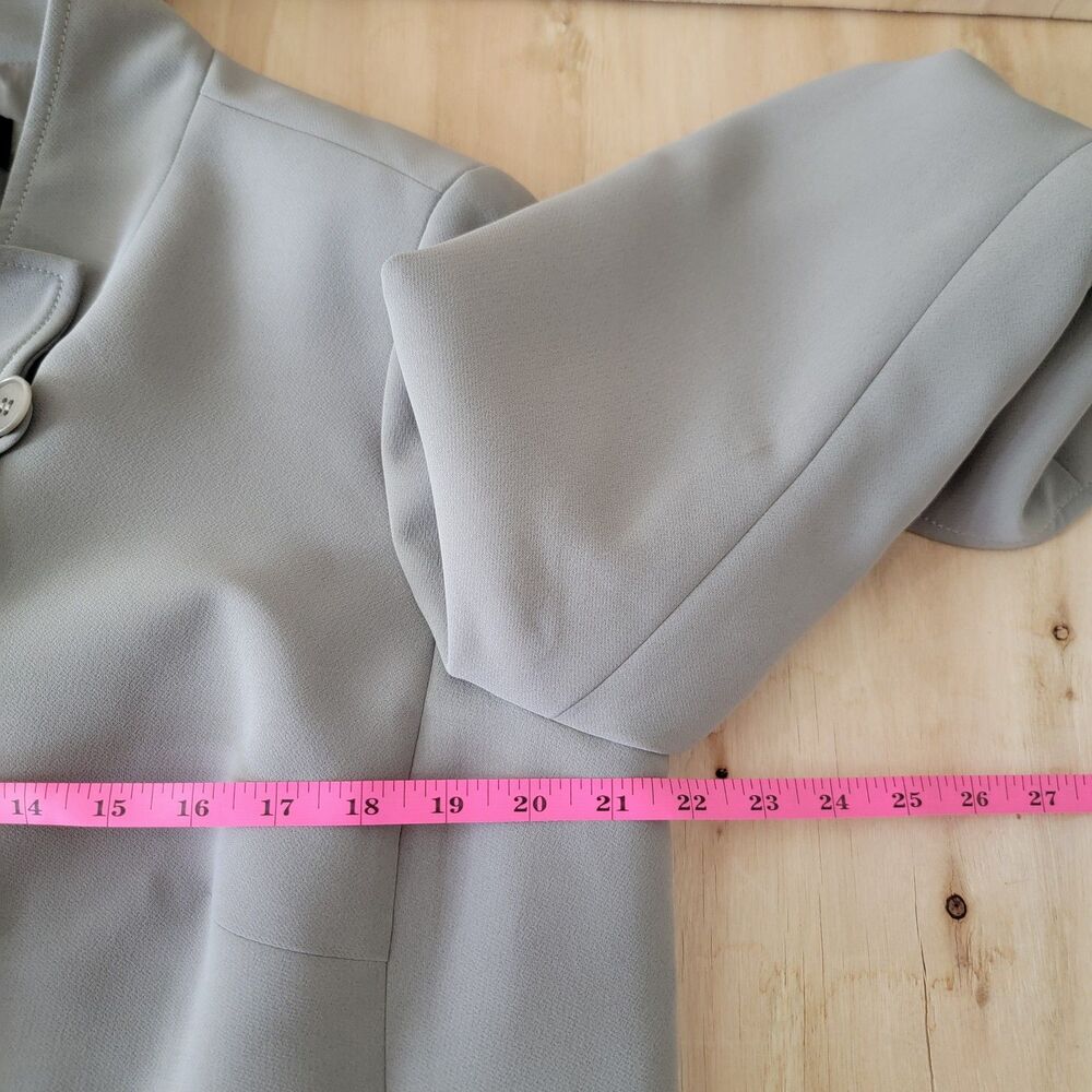Talbots Women Long Sleeve Blazer Jacket Shoulder Pads Gray Size 14W. - Picture 10 of 10